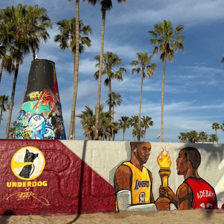 专业会员-81分先生和83分先生的传承？洛杉矶当地壁画致敬科比&amp;阿德巴约